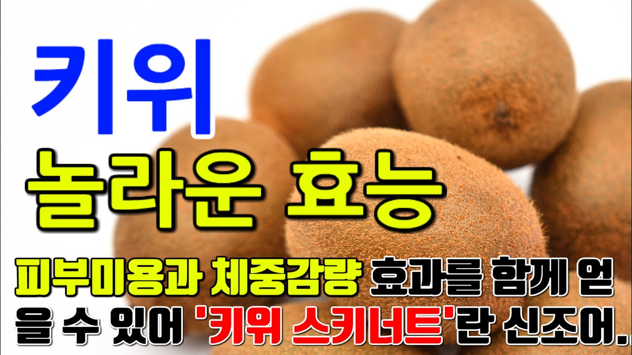 키위의 놀라운 효능 8가지 & 부작용 / 
