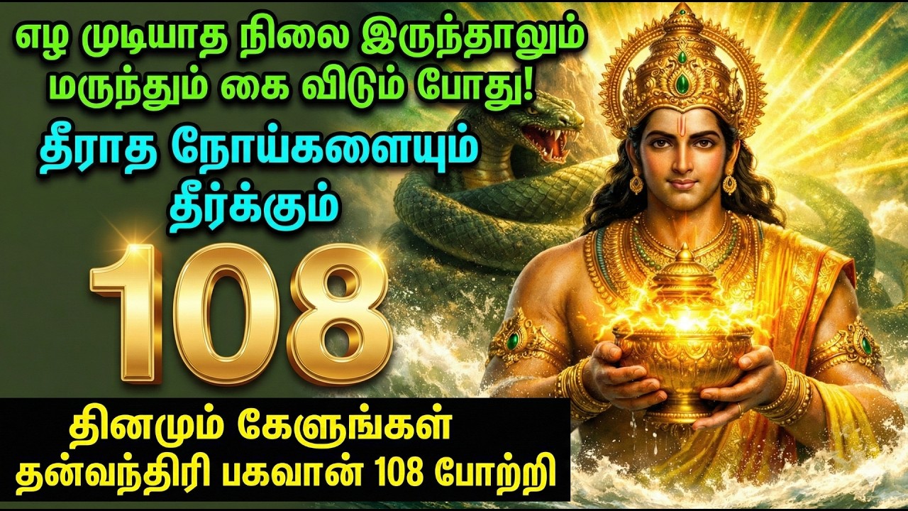 🌿 ஆயுள் ஆரோக்கியம் 🩺 காக்கும் தன்வந்திரி பகவான் 108 போற்றி 🙏 | Dhanvantari Bhagavan 108 Potri Tamil