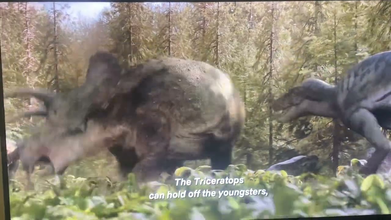 Life on our Planet (Tyrannosaurus Rex Hunting Triceratops cilp)