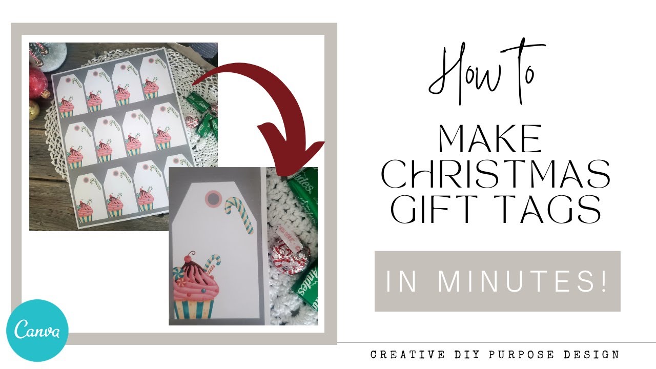 Create Name Gift Tags for Holidays CHRISTmas -Gift Tags in Canva