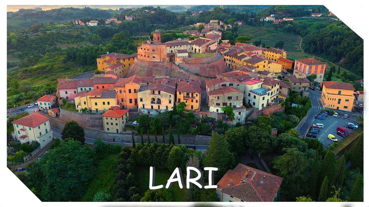 Lari  - Borgo Medievale  - Castello dei Vicari - Pisa - 4K - Walking and Fly tour (2024) #medieval