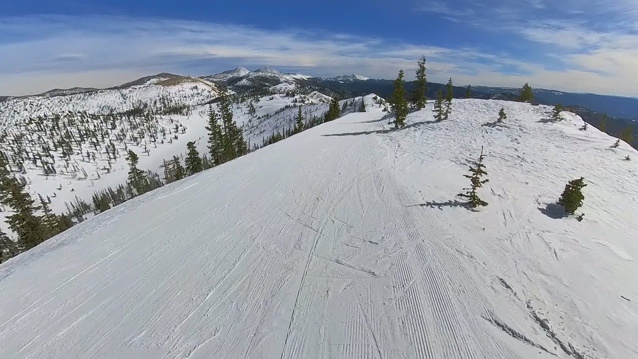 Monarch Mountain Ski Area Panorama Lift, Skywalker, Sleepy Hollow, Serendipity, lower Glade to base