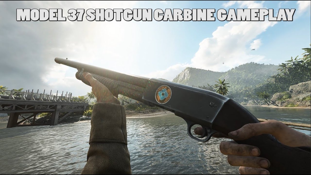 Model 37 shotgun gameplay on Solomon islands! (New weapon and new map!) - Battlefield V