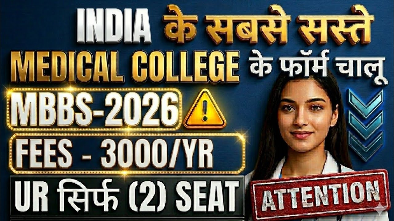 🔴 INDIA का सबसे सस्ता MEDICAL COLLEGE 🔥 FEES 3000 PER ANNUM I CMC 2026 FORM OUT ‼️#neet #neet2026 