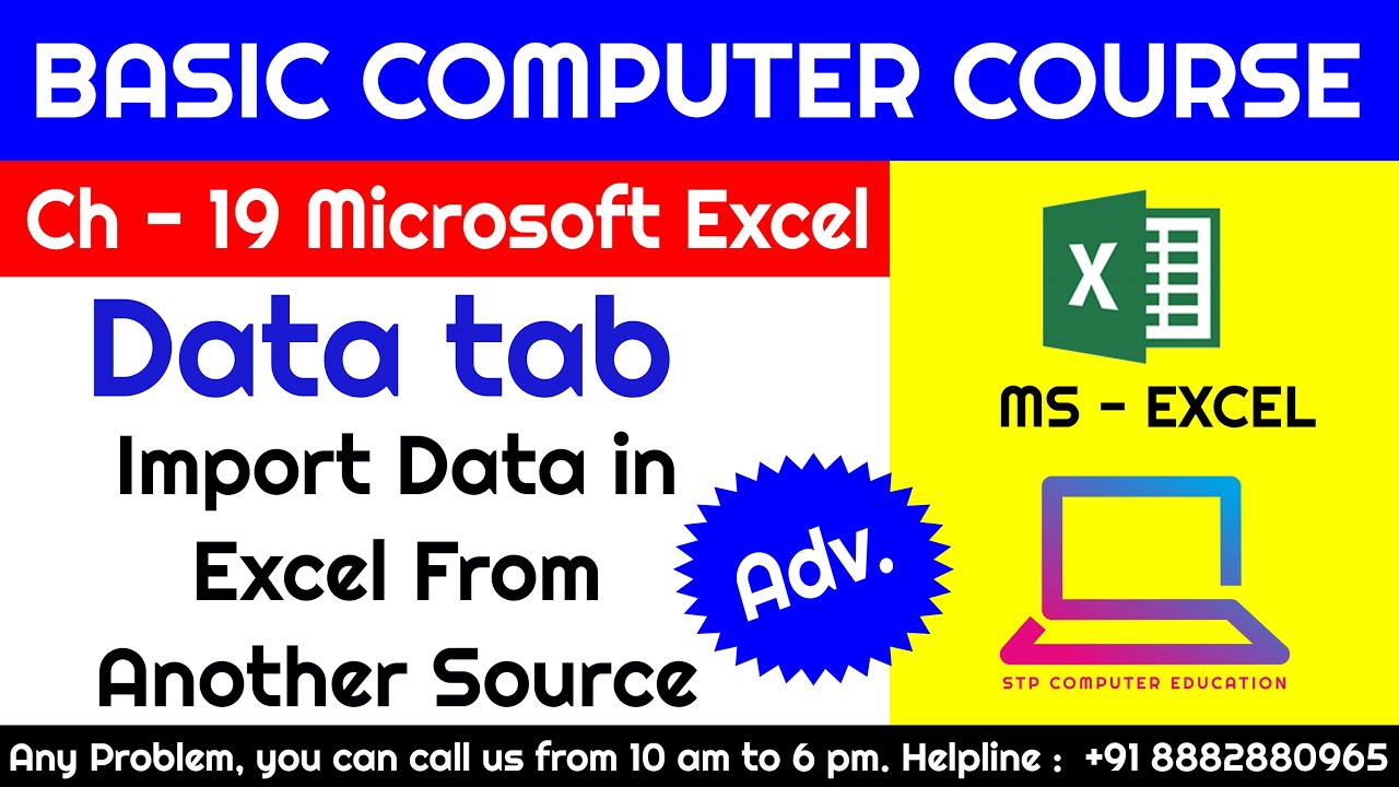 Ms Excel Chapter - 19 Data Tab