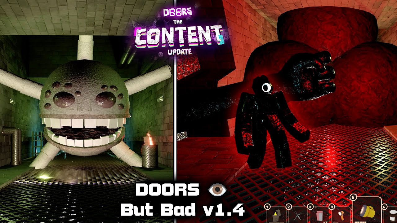 [Content Update] (🎉FLOOR 2🤯) DOORS 👁️ But Bad v1.4