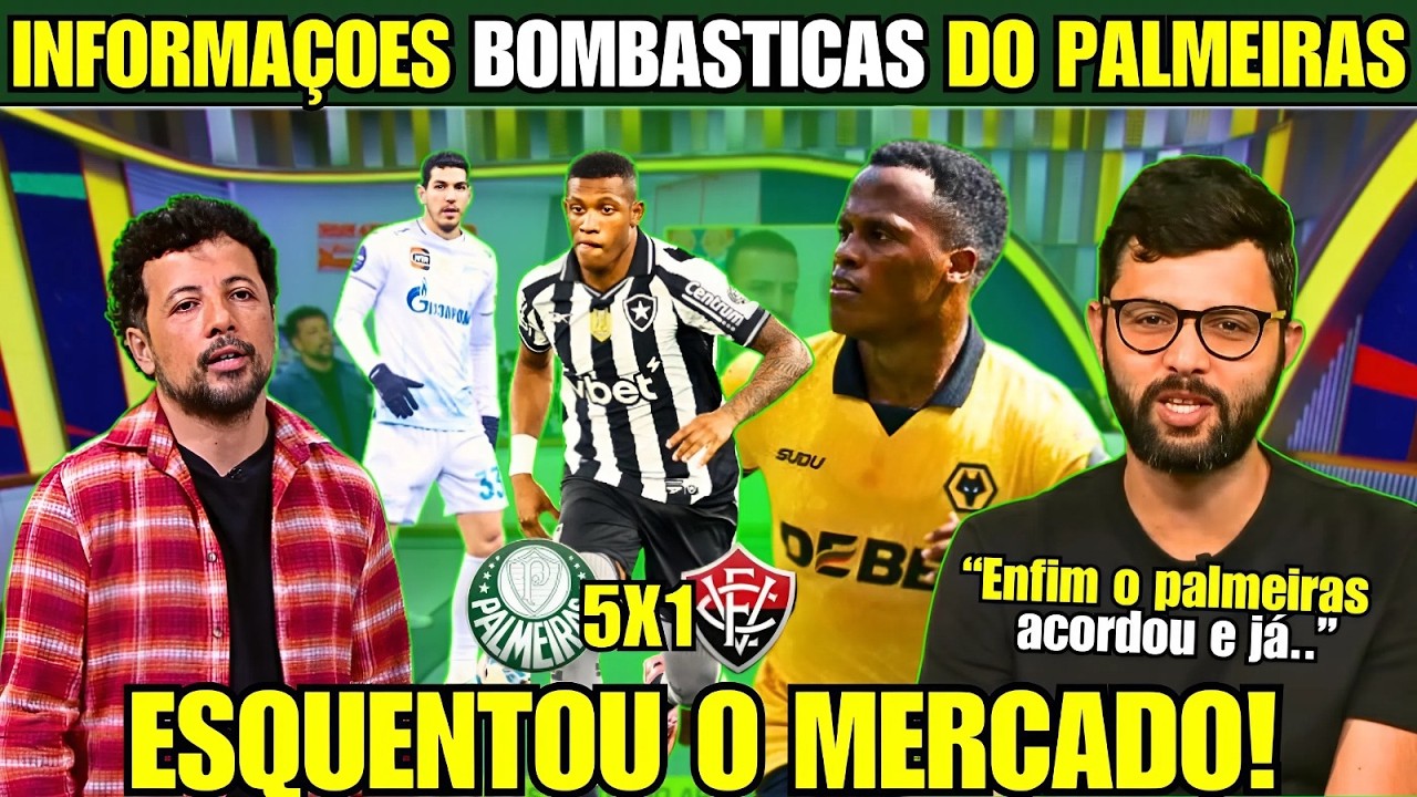 URGENTE DE AGORA GE E ESPN ATUALIZAM SITUAÇÃO DE ARIAS, NINO E DANILO E PALMEIRAS GOLEIA VITORIA 5X1