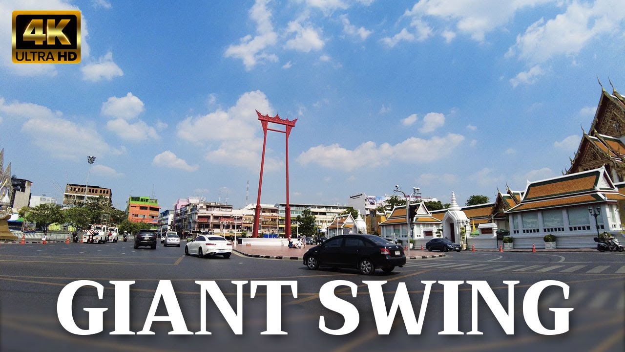 【4K】Walking in Bangkok | Giant Swing to Democracy Monument  | Thailand 2022