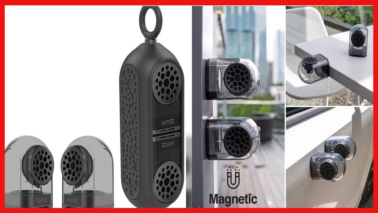 KNZ GoDuo Portable Bluetooth True Wireless Speakers with Magnetic Connectable Base, L/R Stereo Sound