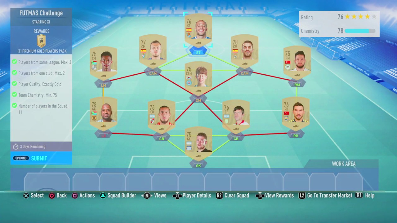 #FIFA 19 FUTMAS Challenge SBC