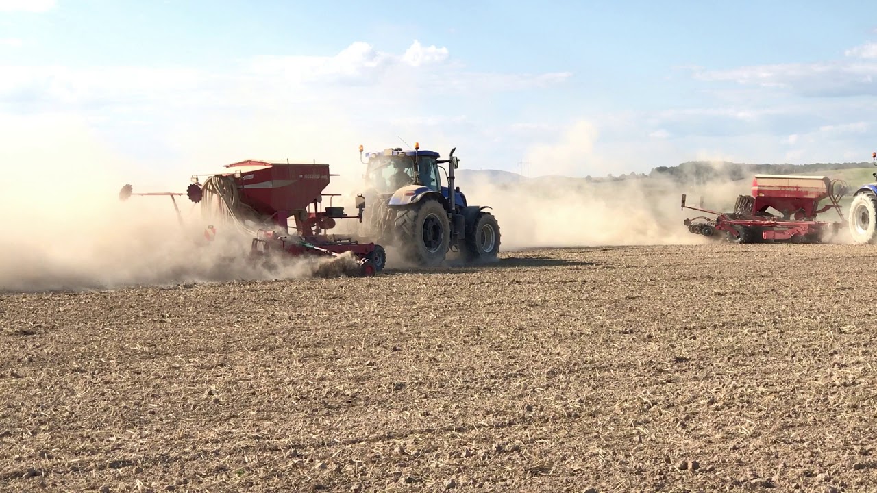 Sejba repky 2x New holland T 7.270 + Horsch Pronto , Kverneland MSC , 20170815
