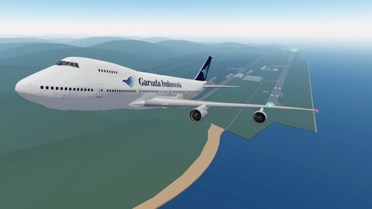 ROBLOX Airline Flight Review | Garuda Indonesia | Boeing 747 | Economy Class