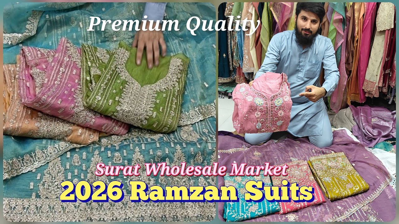 2026 Ramzan new Top 20 Dress Design in Surat | Beads Work, New Fabrics Suit | Fashion Hub Surat 
