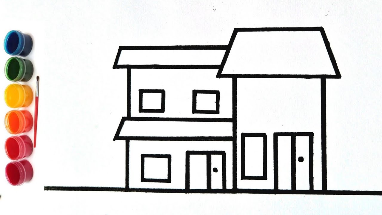 How to draw a house drawing house painting video house