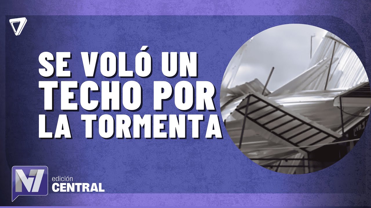 Por la tormenta se voló el techo de un galpón y dañó un mall en Las Heras