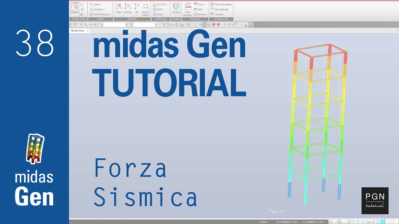 MidasGen Tutorial #38 (ITA) - Forza Sismica (Seismic Load)