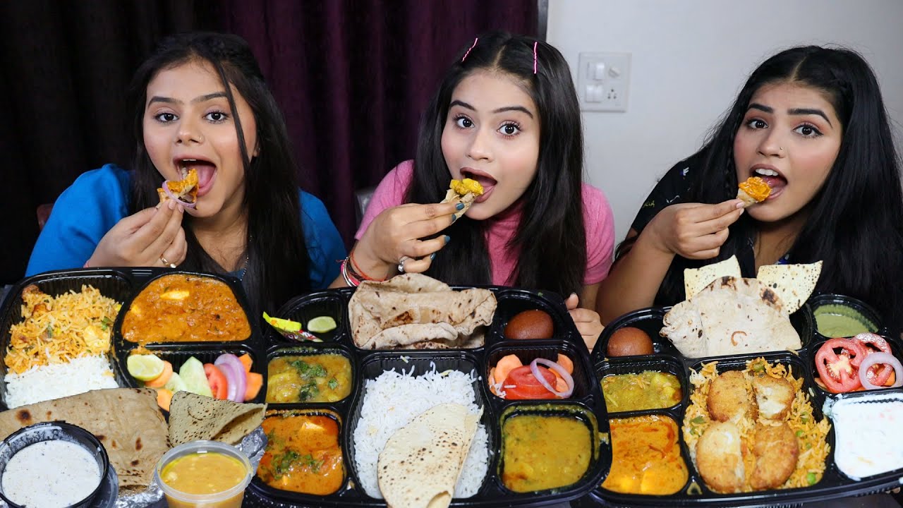 Paneer Tikka Thali, Punjabi Thali and Biryani Thali Eating Challenge | Thali Eating Challenge