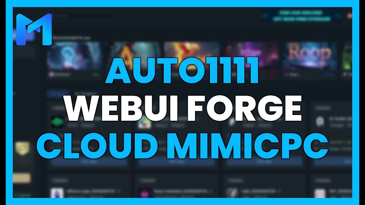 Auto1111 WebUI Forge in the CLOUD with MIMICPC: Create Images without a Powerful PC