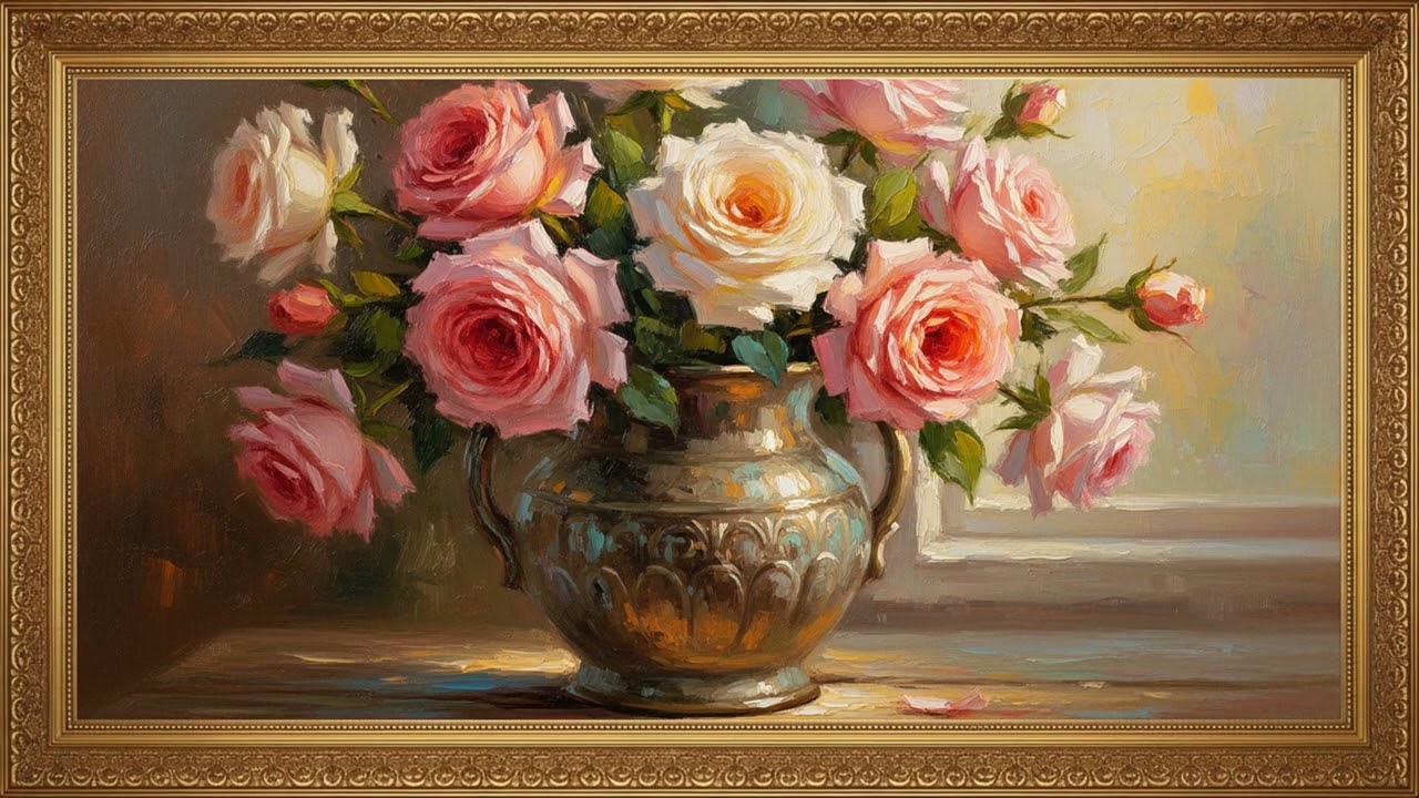 Vintage Floral Still Life Canvas | Relaxing Art Gallery Experience