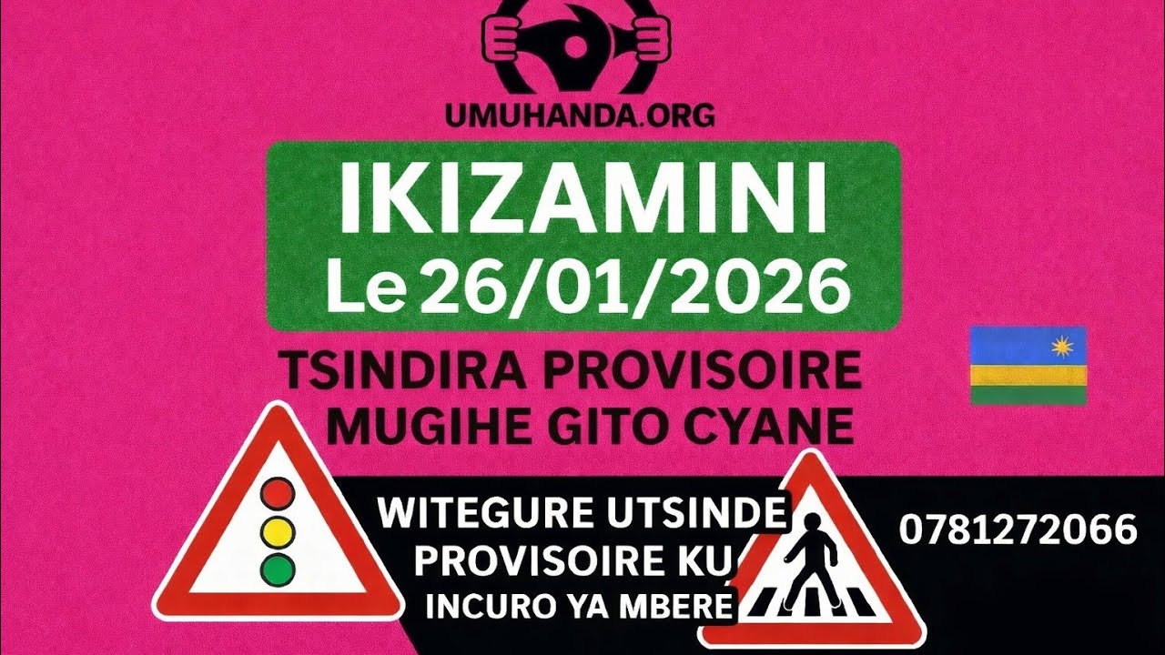 🚦 IKIZAMINI Le 26/01/2026  Amategeko y’Umuhanda | Ibibazo 20 n’Ibisubizo | Tsindira Provisoire vuba💪