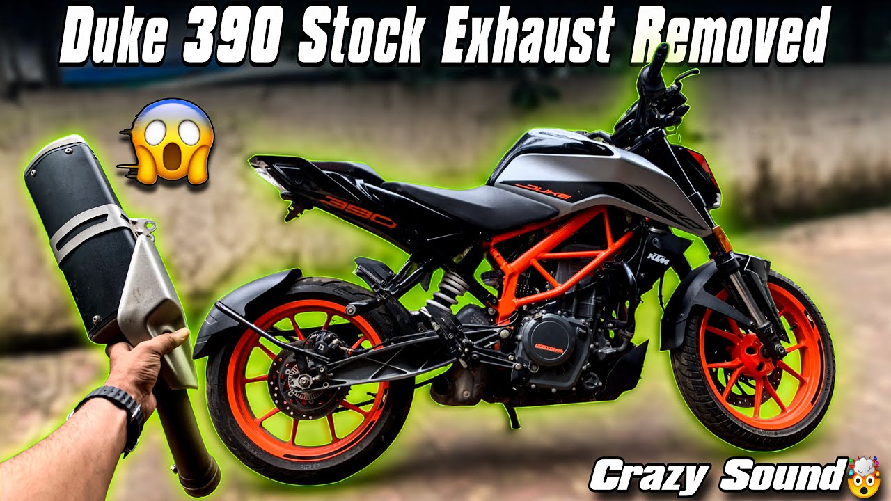 Crazy Loud Sound🤯🔥 KTM Duke 390 Bs6 Stock Exhaust Removed 😱