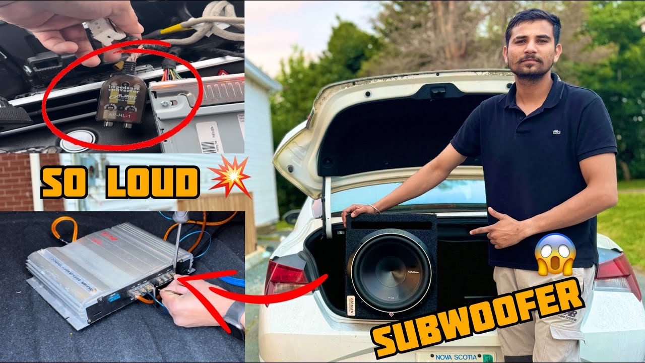 How to install subwoofer with amp on you car || rockford fosgate || P3 12 inch subwoofer with V14