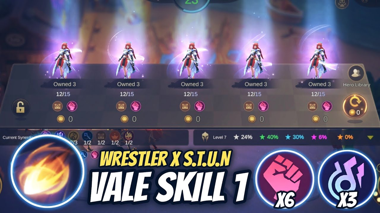 Perfect way To use Vale Skill 1 | Wrestler X  S.T.U.N Synergy Combo | Magic Chess Mobile Legends.