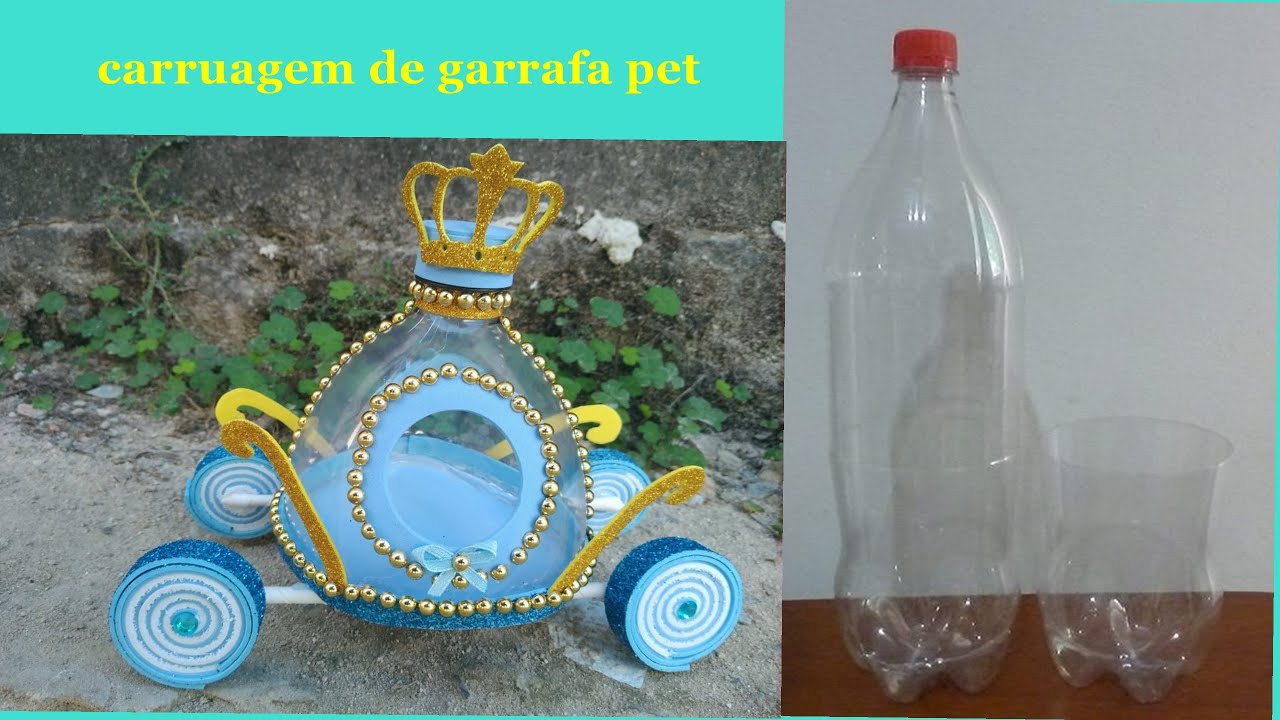 Carruagem com garrafa pet e EVA