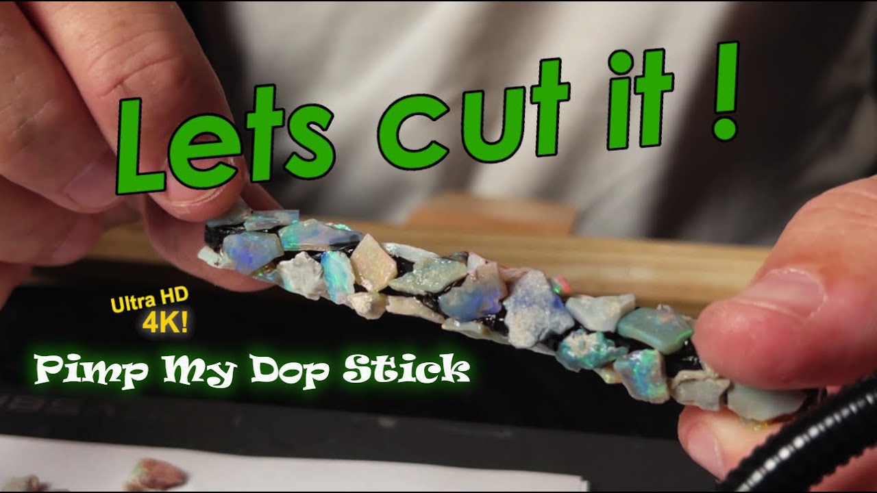 Pimping My Opal Dop stick Cutting Carving Australian opals to create a pimped-out Dop Stick.