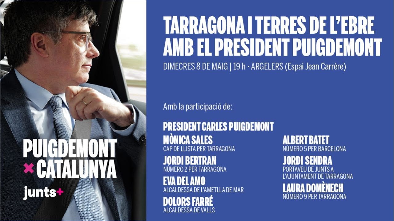 🎥 TARRAGONA amb el president Puigdemont | Llengua de signes catalana - 08.05.24 #12M