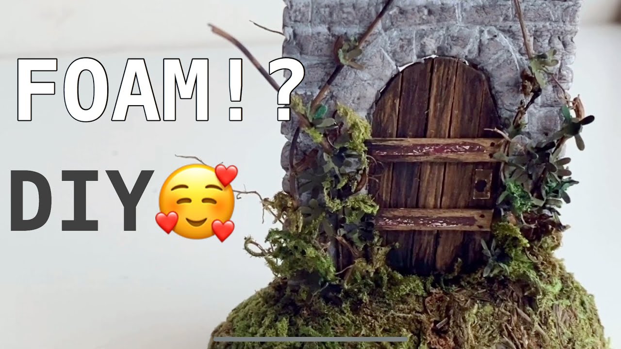 DIY SECRET GARDEN DOOR DIORAMA | These stones are made of foam!? 😍