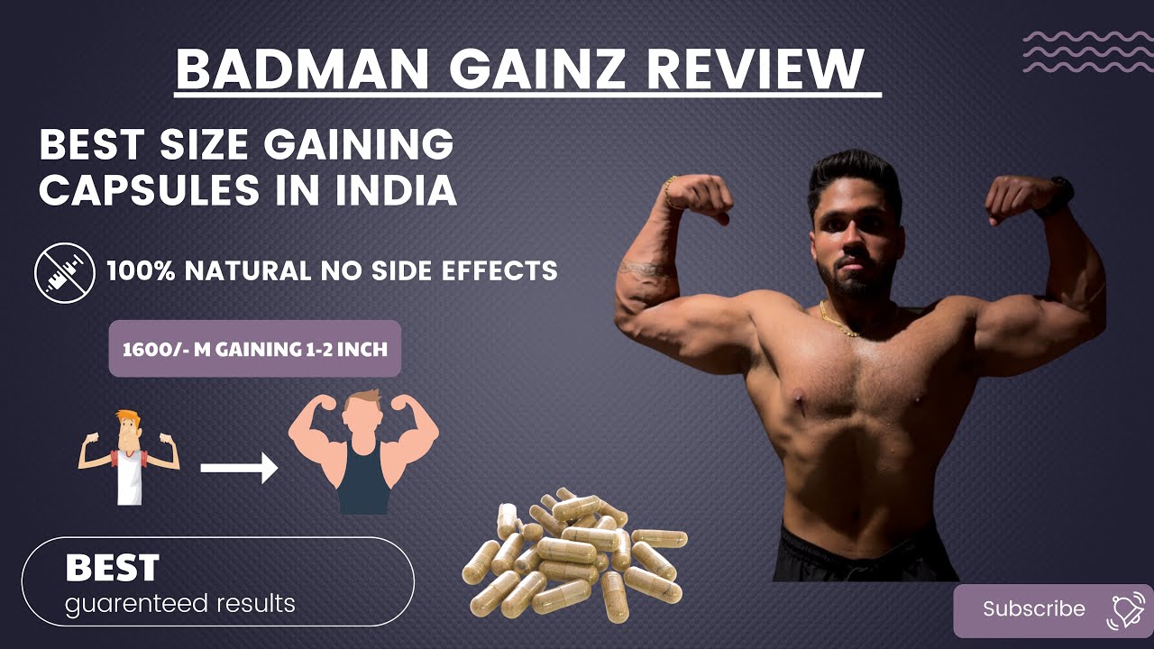 Growlabz Badman Gainz Review | Best Size Gaining Capsules in india 💪🏻 | Ab Hogi गेनिंग 1-2 Inch |