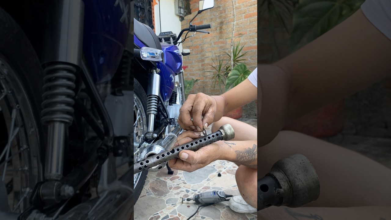 Como aumentar la fuerza de una moto modificando el exosto #motos