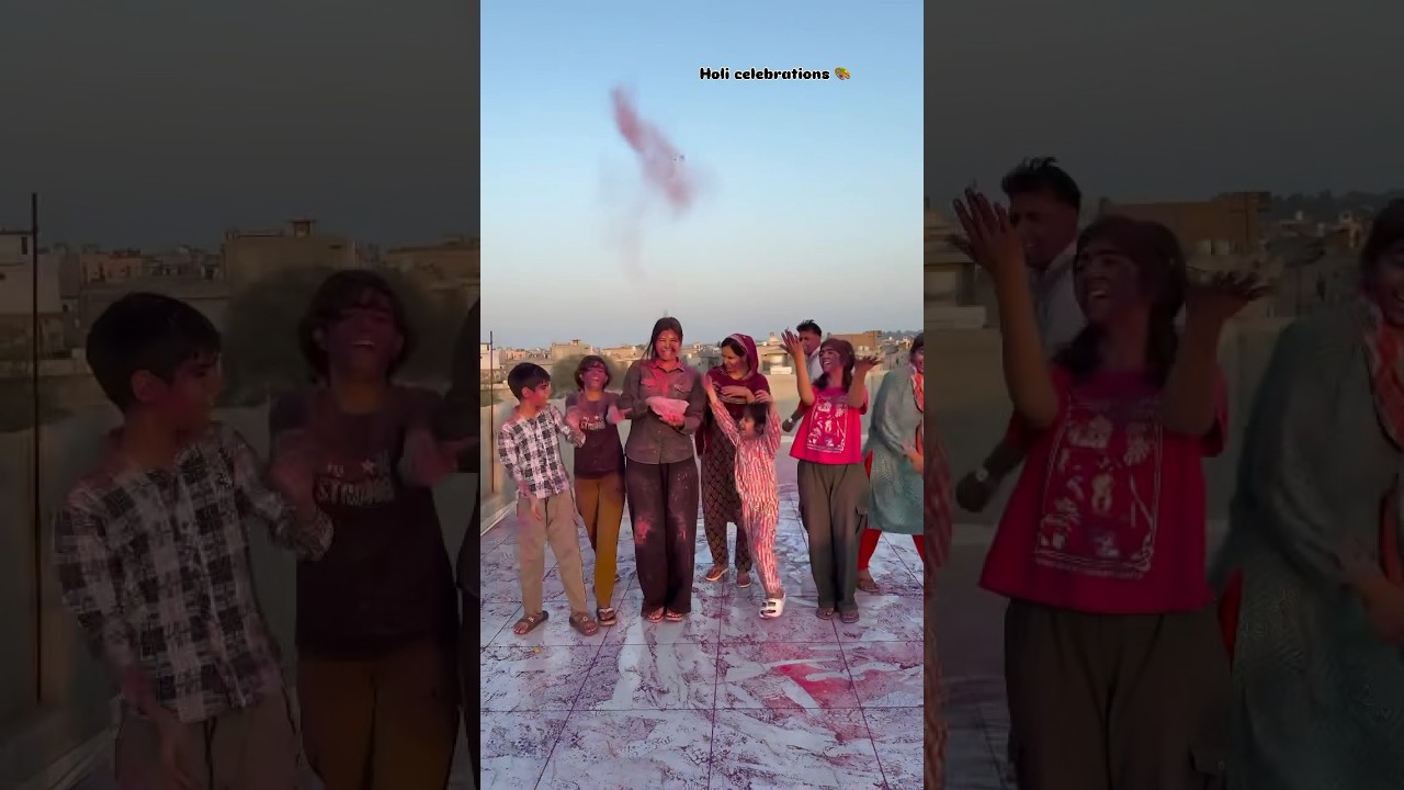 Holi celebration 🎨🥰🤣 #viral #holi #family