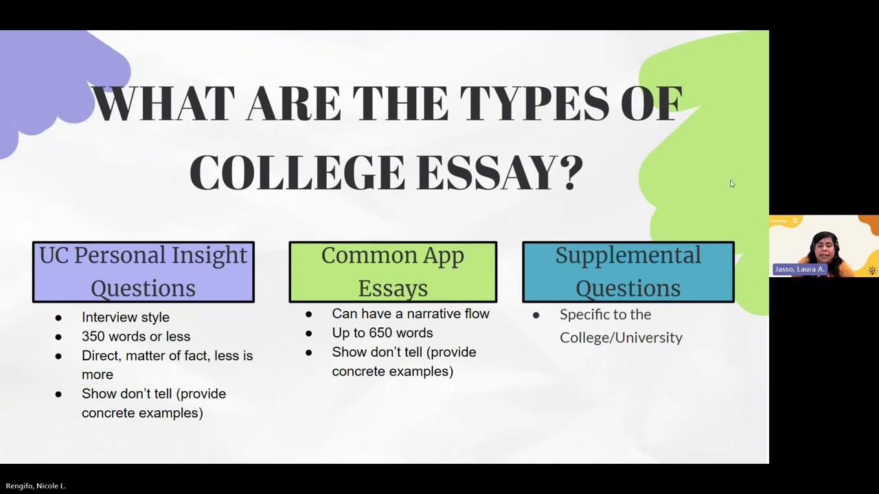 College Essay 101 Webinar 2024