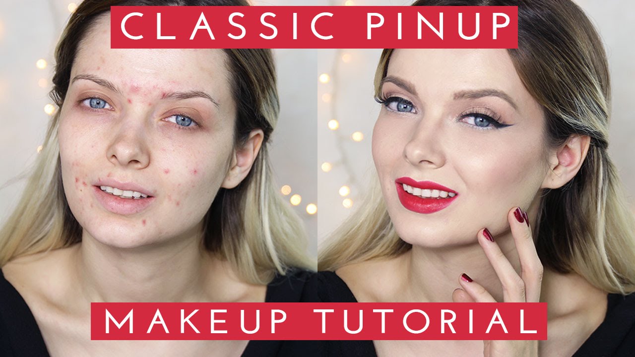 ACNE COVERAGE // Classic Pinup Inspired Makeup Tutorial // MyPaleSkin