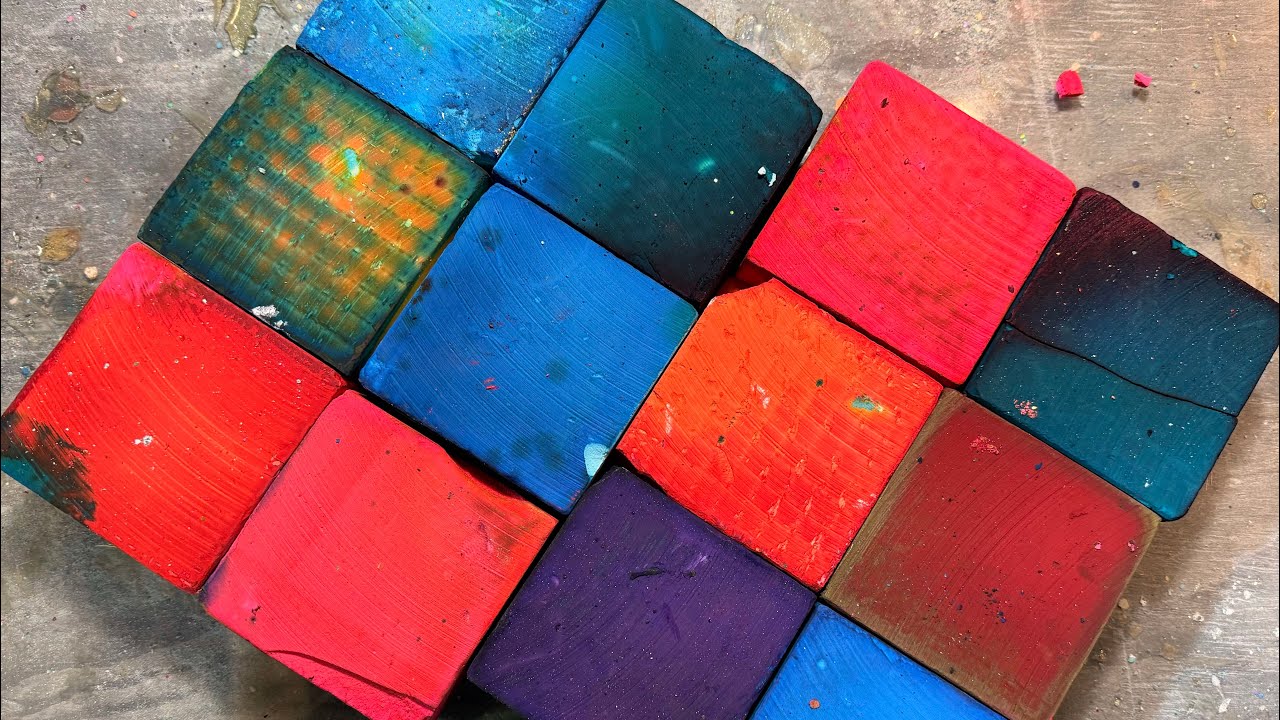 Dyed Blocks c/w @Adanaliasmr ❤️❤️#gymchalkasmr #asmrsounds #crushing 