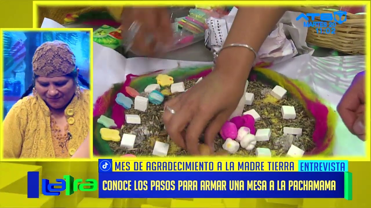 ¿Qué elementos contiene una mesa a la Pachamama?