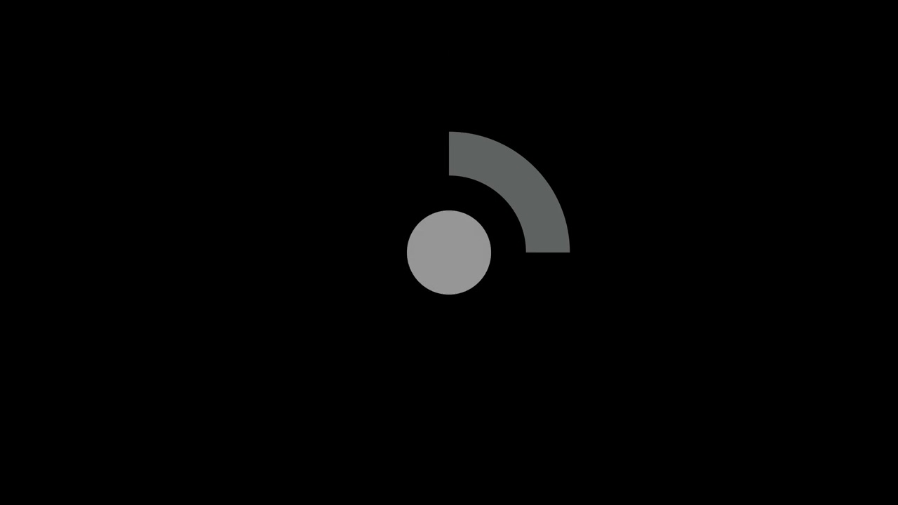 WiFi Signal Loading Animation Loop  Minimal Motion Graphics Element  Black Background