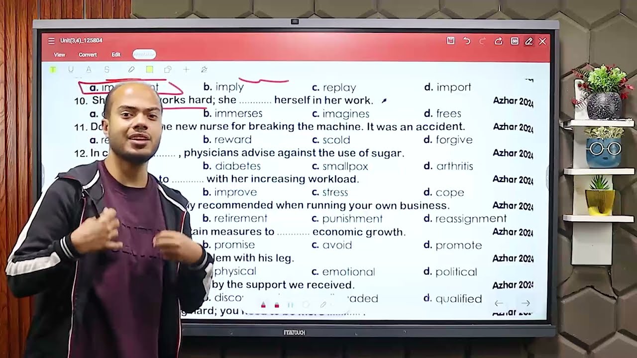 امتحان ثانويه عامه Unit 3-4 | انجليزي تالته ثانوي