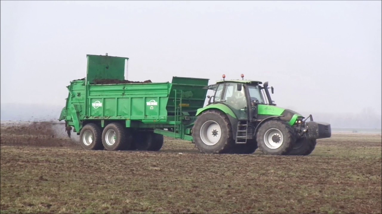 Meststrooien | Atlas 1304 | deutz fahr agrotron 180.7 2x | tebbe | Mee rijden