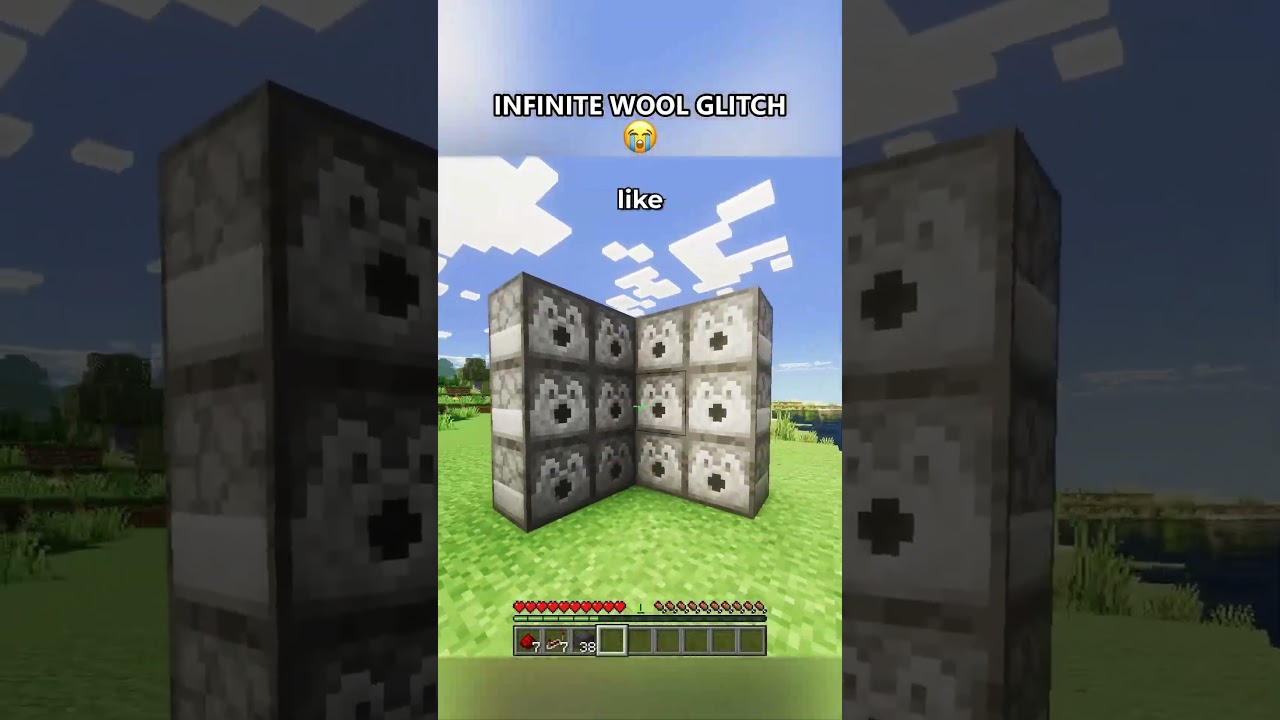 INFINITE WOOL GLITCH💀 #lollimc #minecraft