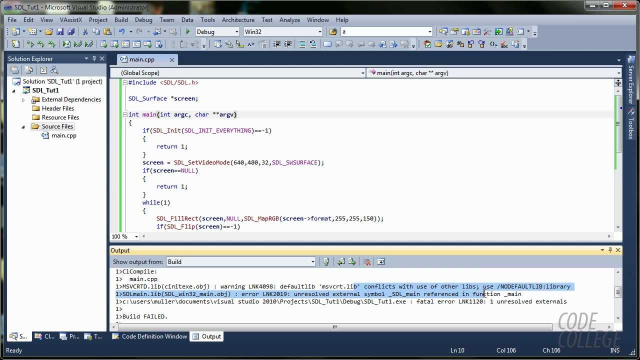 SDL Tutorial #1 - Introduction & Setup