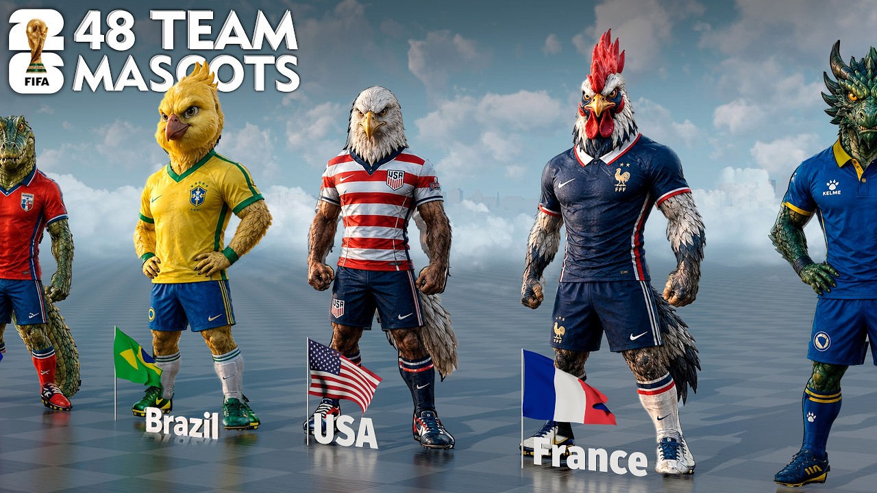 48 Nations, 48 Mascots (Nicknames) | World Cup 2026