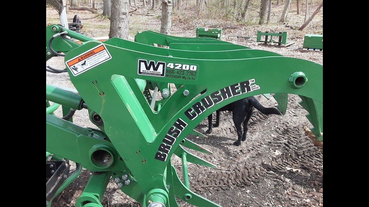 Brush Crusher 4200 takes down tree - don't do as we do