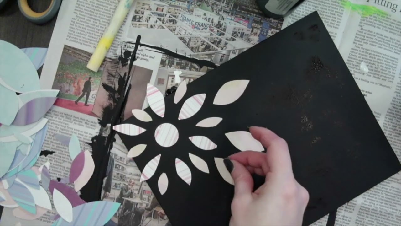 May Craft for Adults = Scrapbook Paper Collage Art