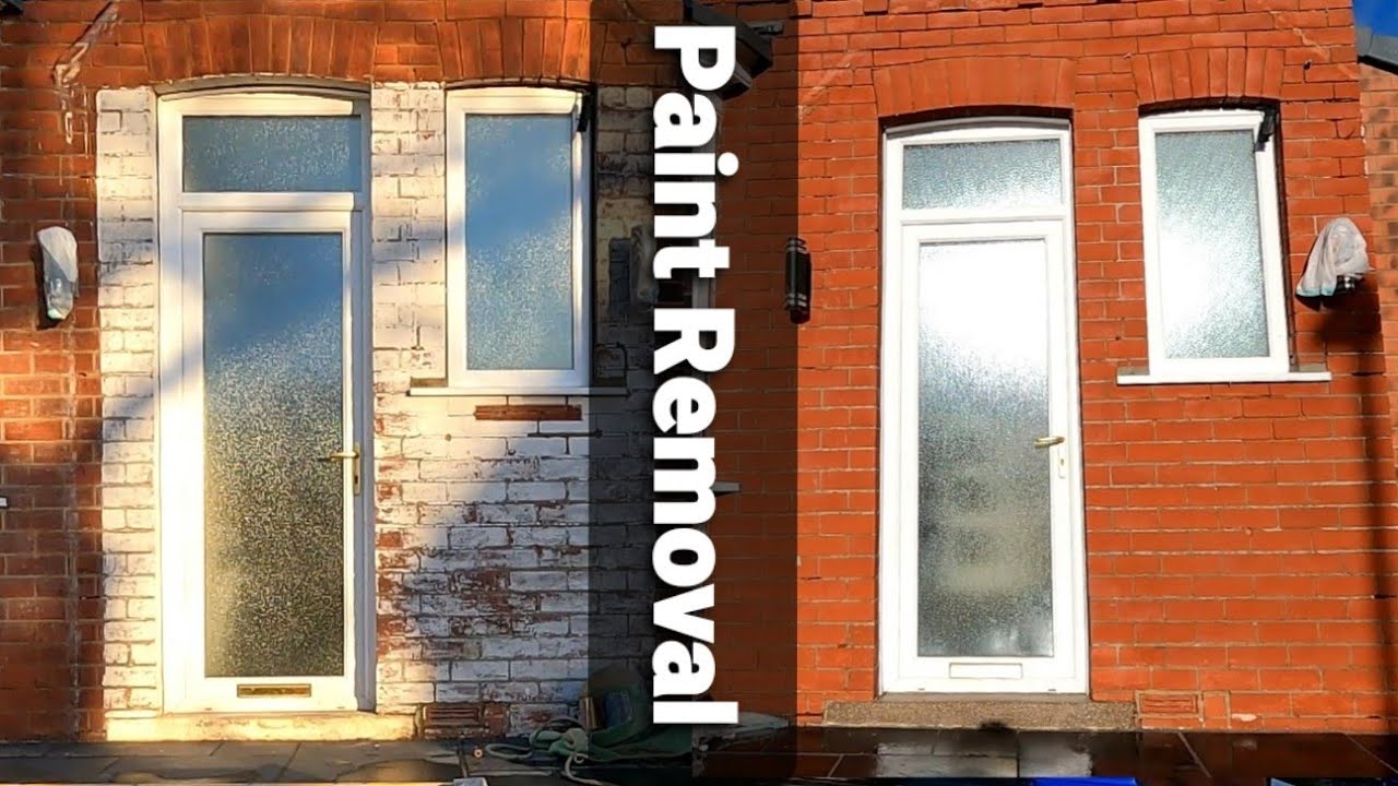 Removing Paint off Brick dustless SandBlasting