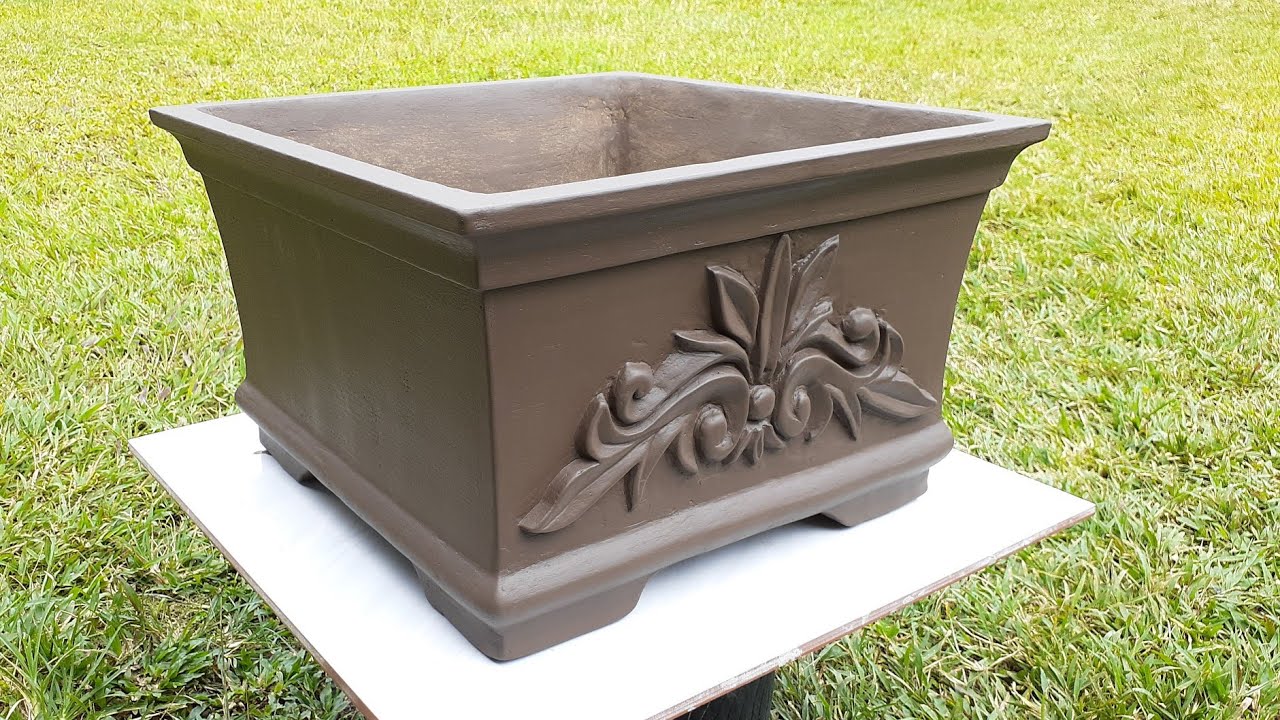 How To Make Beautiful Cement Pot At Home - Simple and Easy DIY Flower Pot Designs