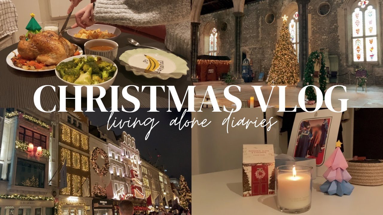 Solo christmas in london | winchester christmas market, lights and dinner (living alone diaries)