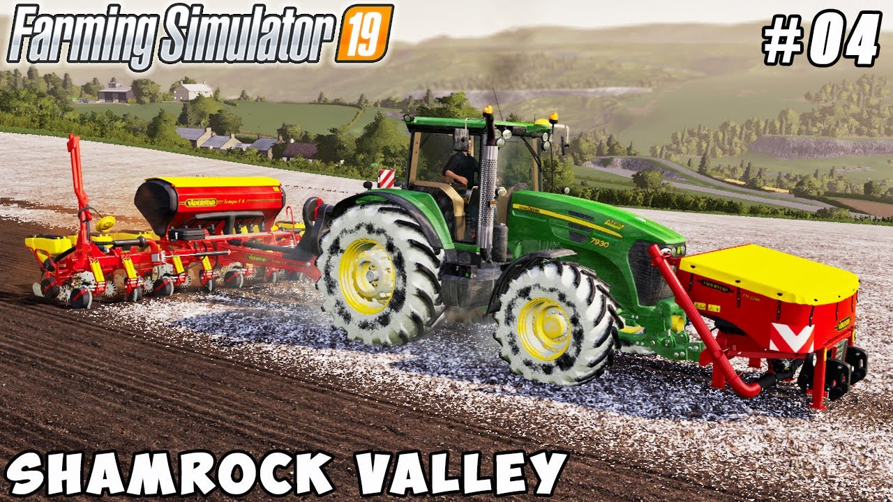 Lime spreading, sowing oats, planting corn | Shamrock valley | Farming simulator 19 | Timelapse #04
